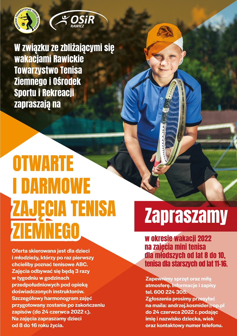 Otwarte i darmowe zajęcia tenisa ziemnego